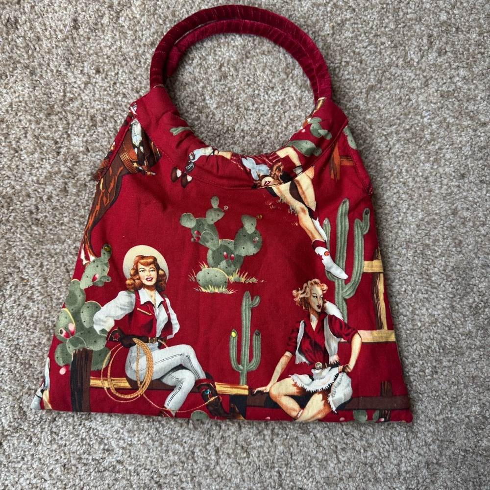 Pinup Red Western-Themed Women's Bag